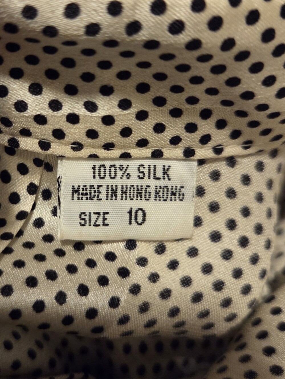 Vintage Albert Nipon Silk Polka Dot Feminine Secretary Dress Ruffle High Neck 10 - Picture 3 of 14
